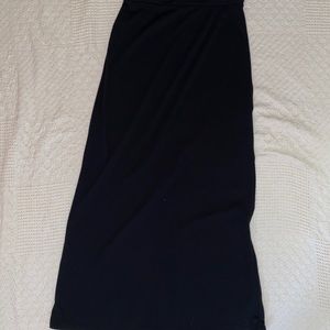 Simple black maxi skirt